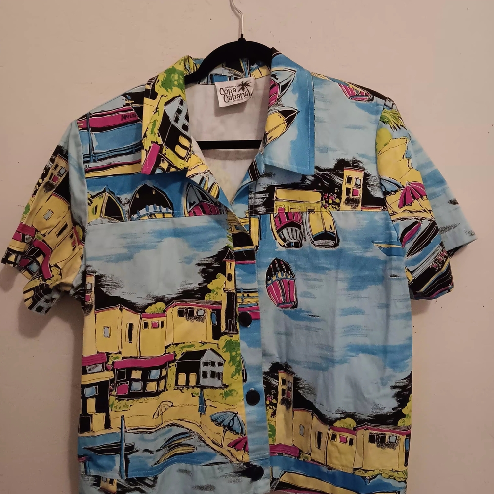 Copa Cabana Blazer Women’sMedium Vibrant Maximalist Beach Artisy Tropical